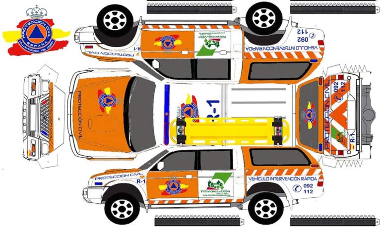 Plantilla vehicle Protecció Civil