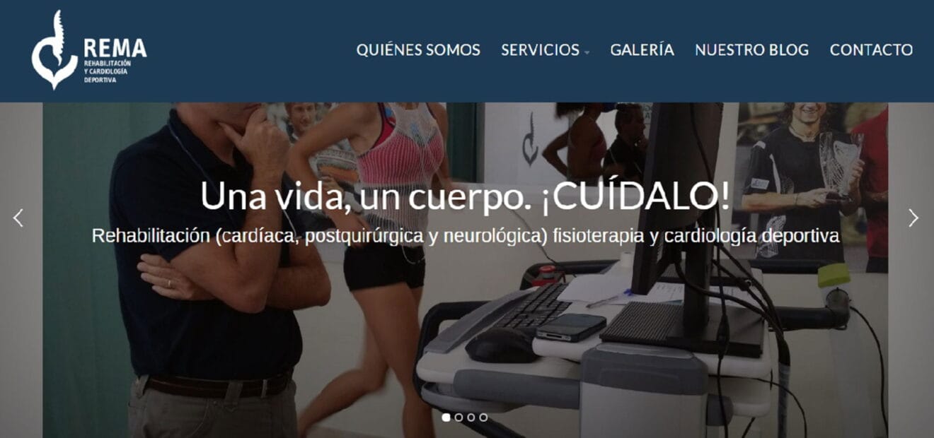 Vista de la nueva página de REMA (Rehabilitación Marina Alta)