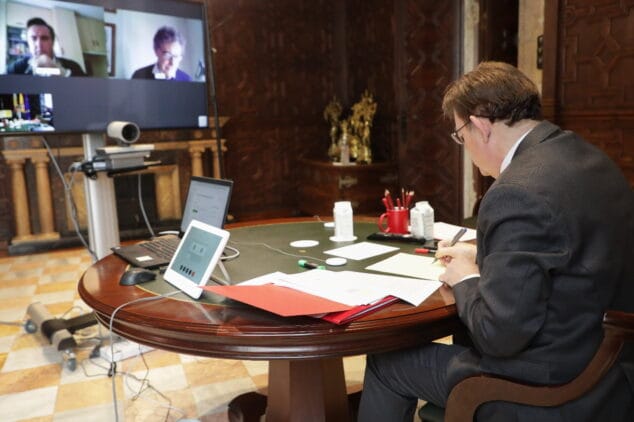 ximo puig reunido telematicamente