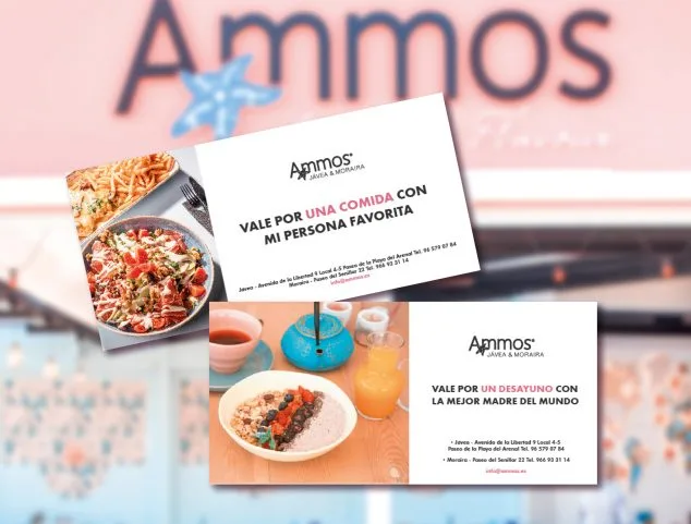 Terraza, servicio a domicilio y para recoger en Restaurante Ammos a partir del lunes 11 de mayo 2 Imagen: Bonos regalo – Restaurante Ammos