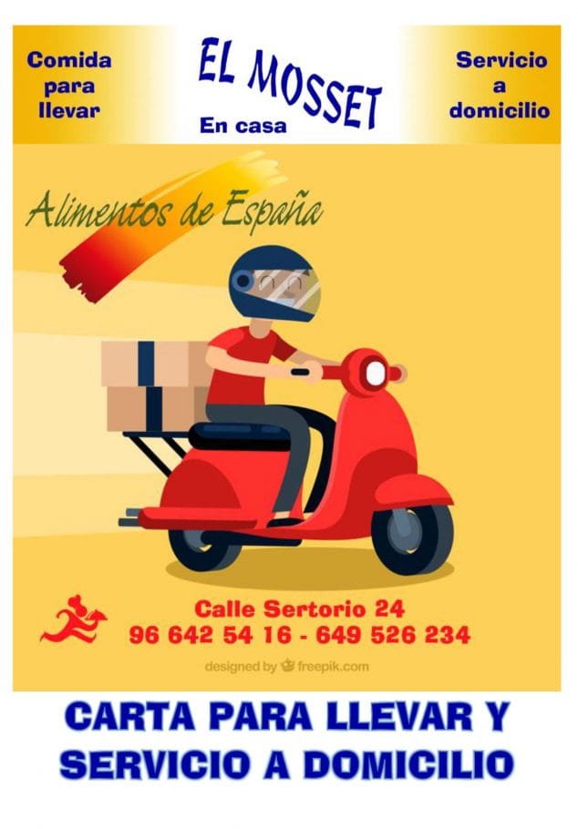 Imagen: Servicio de take away y a domicilio de El Mosset