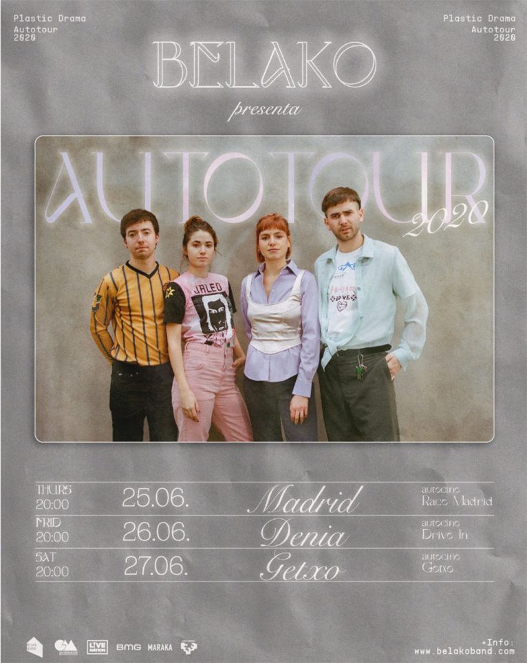Cartel de la gira en autocines de Belako copia