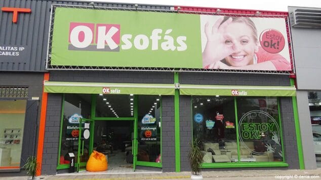 Imagen: Fachada de OK Sofás en Dénia