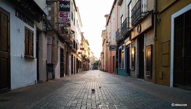 Imagen: La calle Loreto en confinamiento