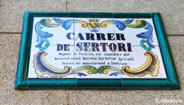 Sertorio Denia Straßentafel