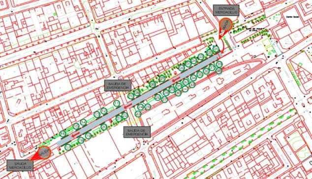 La Vía acogerá desde este viernes el mercado de frutas y verduras 1 Imagen: Plano de la situación de los puestos