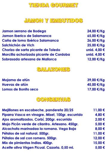 Productos gourmet – El Mosset