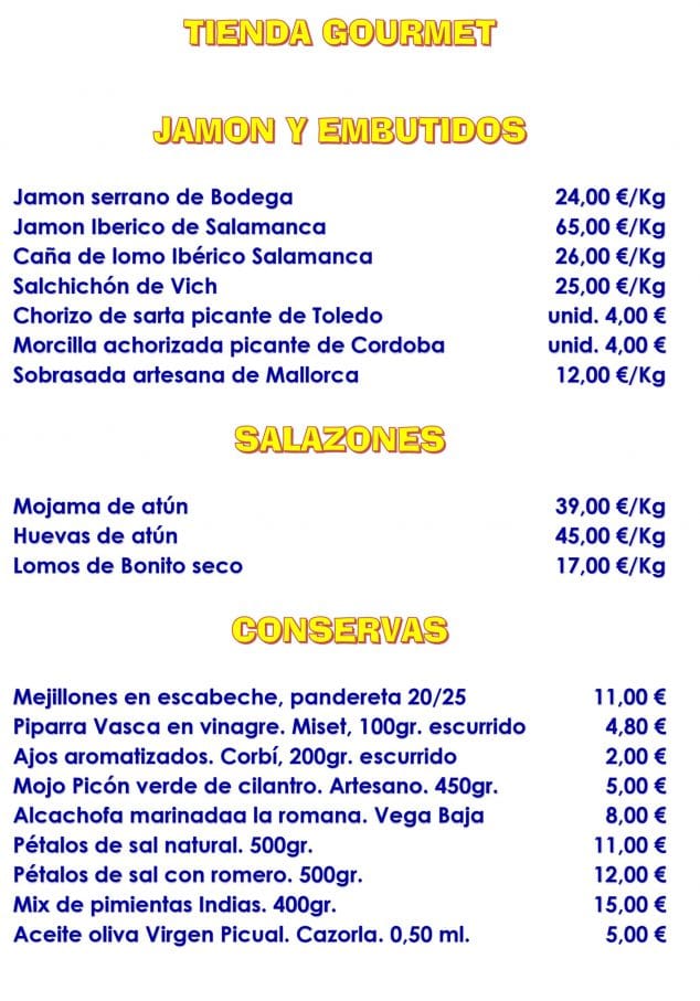 productos gourmet para llevar el mosset