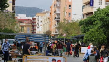Puestos del mercado al aire libre
