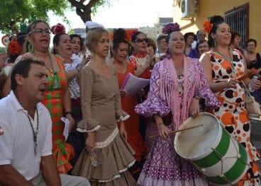 Romeros cantando a la Virgen del Rocío