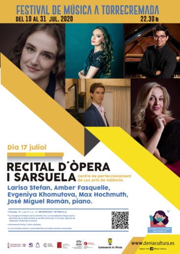 Cartel del recital de ópera y zarzuela