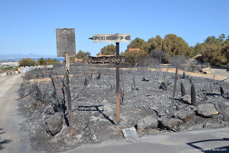 Incendie sur le Montgó en 2014