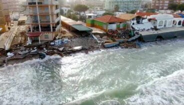 Les Deveses tras el temporal Gloria