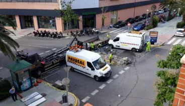 obras de ampliacion de las rotondas del saladar