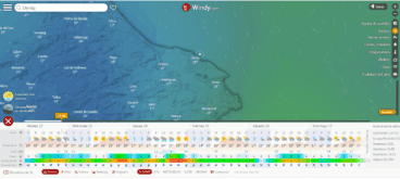 Previsión de viento en web meterológica
