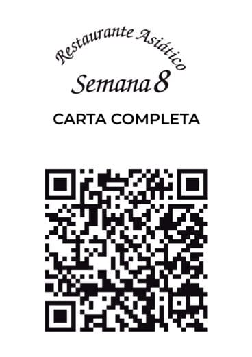 Carta del restaurante Semana 8 con QR – Avantcem