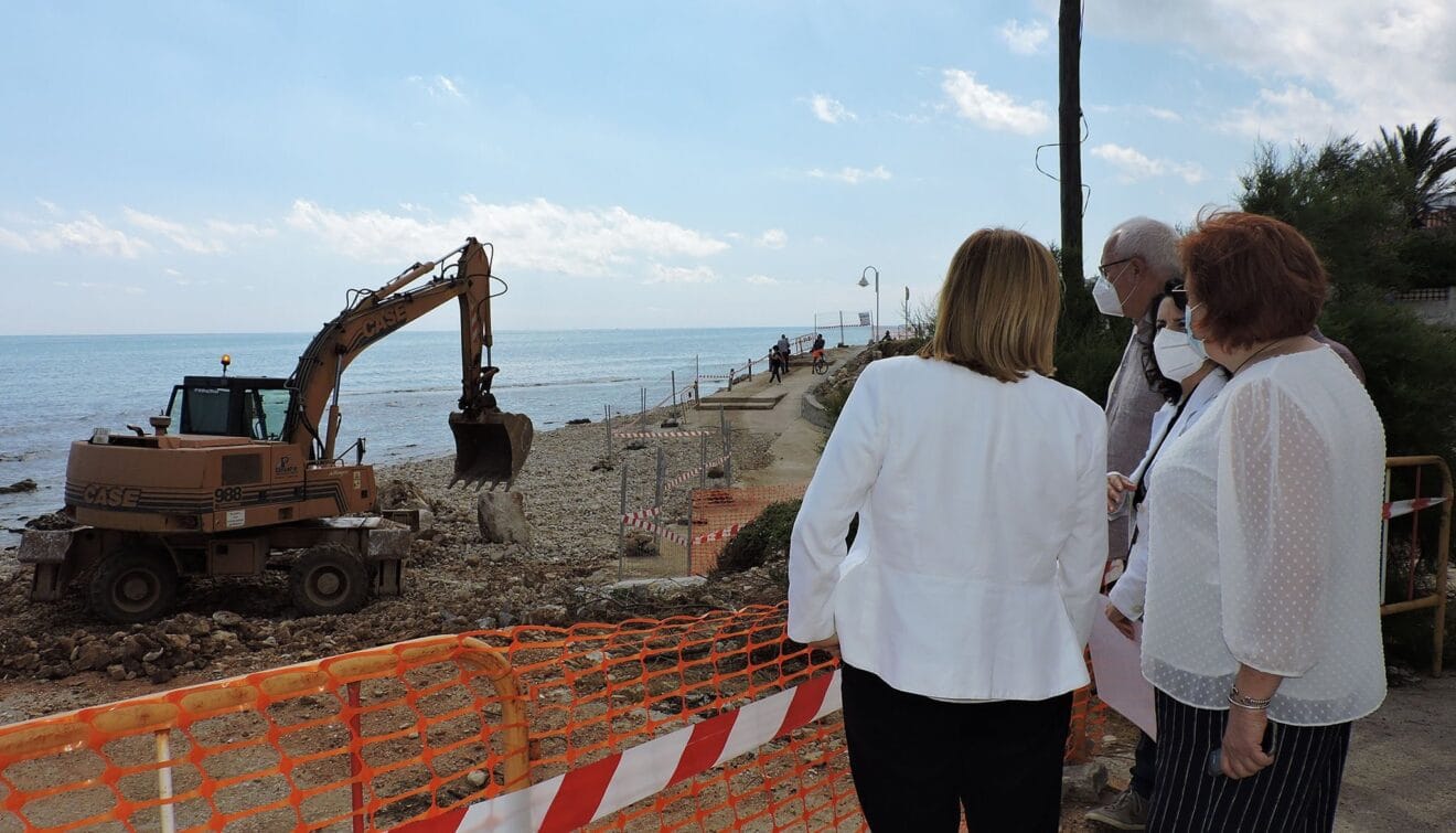 Visita de las obras en Les Rotes
