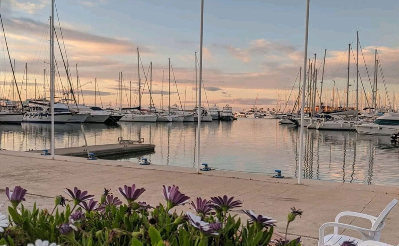 Vista del atardecer en Dénia - Restaurante Balandros