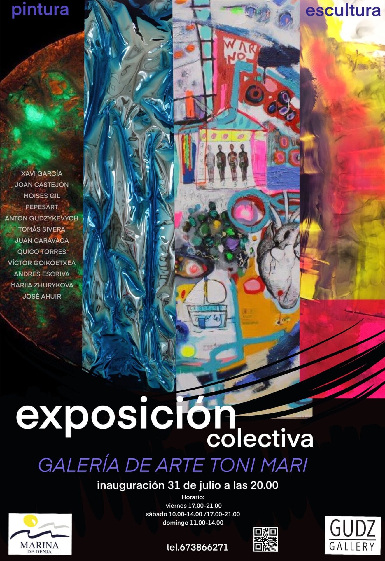 Cartel de la exposición colaborativa de Marina de Dénia