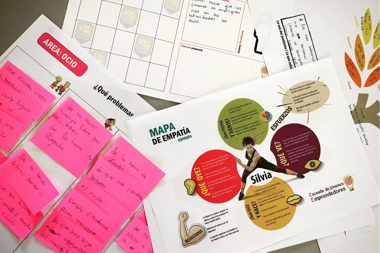En la Escuela de Jóvenes Emprendedores trabajan con una herramienta llamada "Design Thinking", que ayuda a centrarse en el cliente