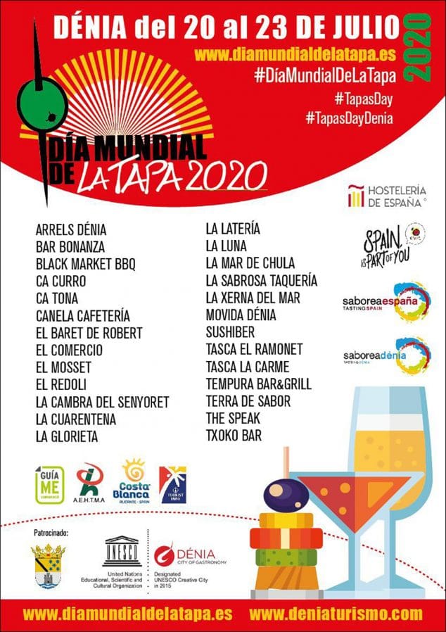Imagen: Locales participantes en la ruta del Día Mundial de la Tapa