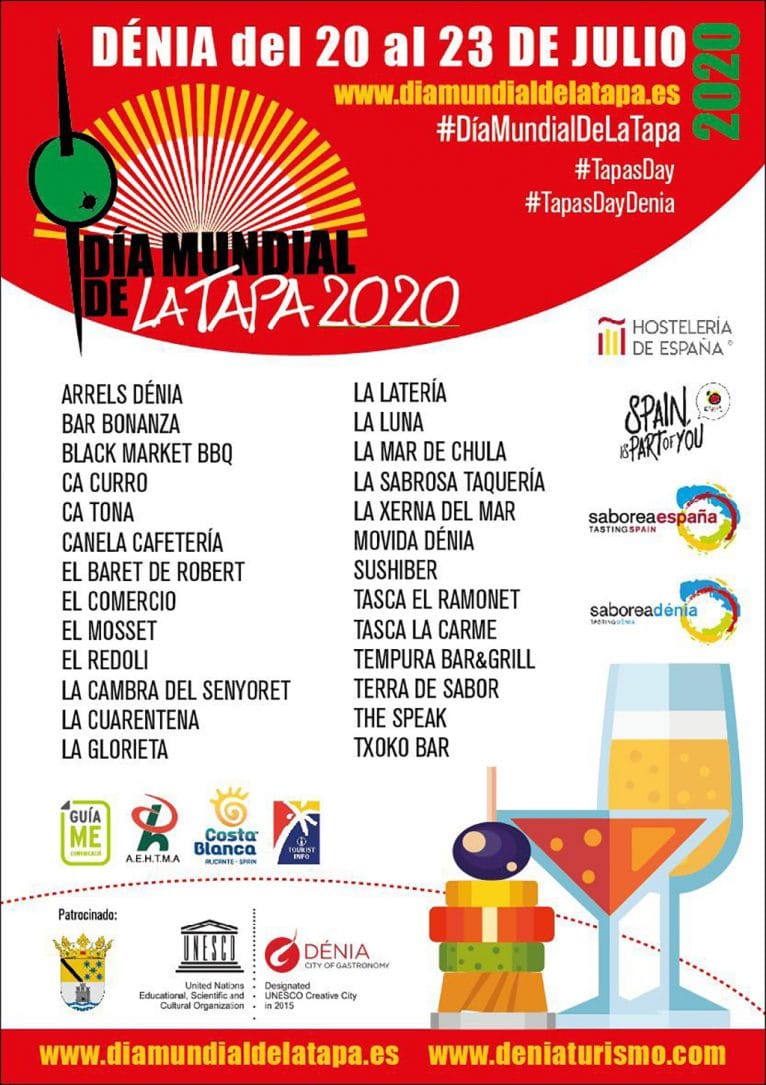 Locales participantes en la ruta del Día Mundial de la Tapa