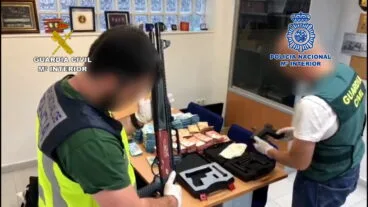 Material incautado a la banda criminal