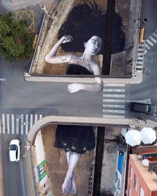 Imagen: Mural Atrapada en el tiempo de Tardor en Ondara