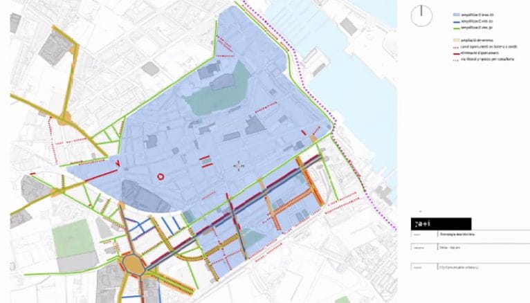Plano de las futuras zonas 20-30 de Dénia