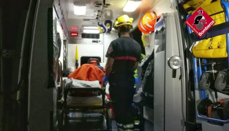 Traslado al hospital de la herida