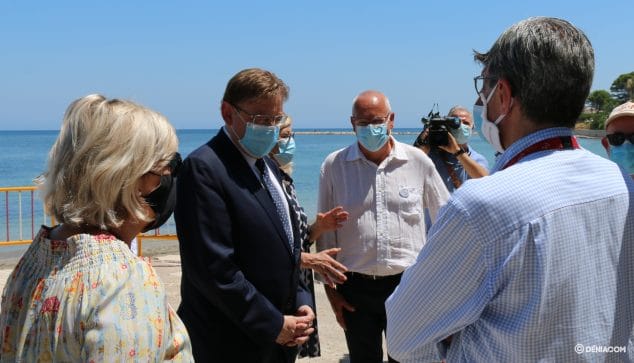 Imagen: Ximo Puig y Vicent Grimalt en la Marineta