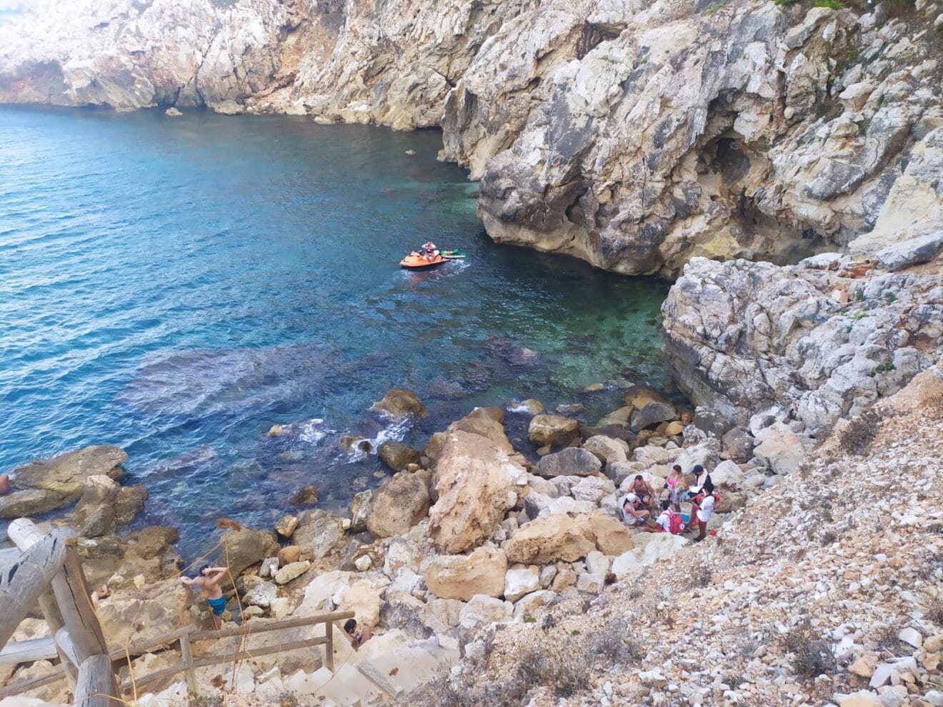 Cala donde se ha producido el desprendimiento