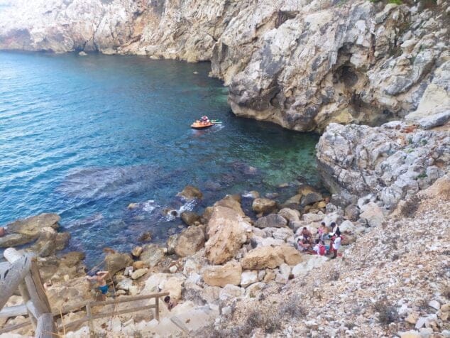 Imagen: Cala donde se ha producido el desprendimiento