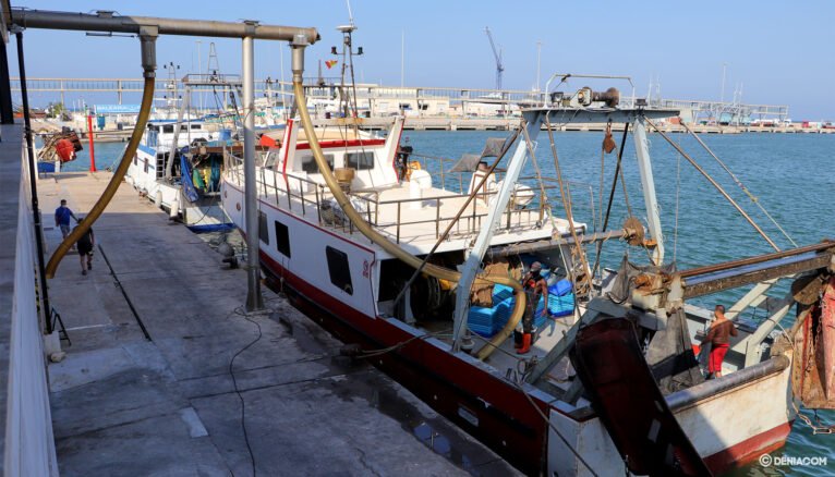Barco de pesca en el puerto de Dénia