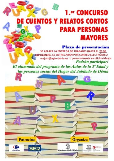 Cartel concurso de relatos y cuentos para personas mayores