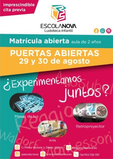 Flyer puertas abiertas Escolanova