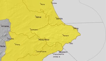 la aemet activa la alerta amarilla en la marina alta