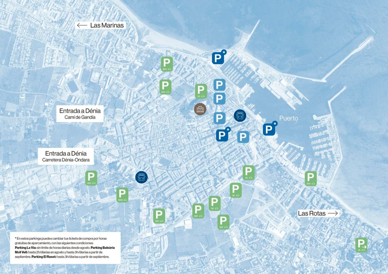 Mapa de parkings de la campaña