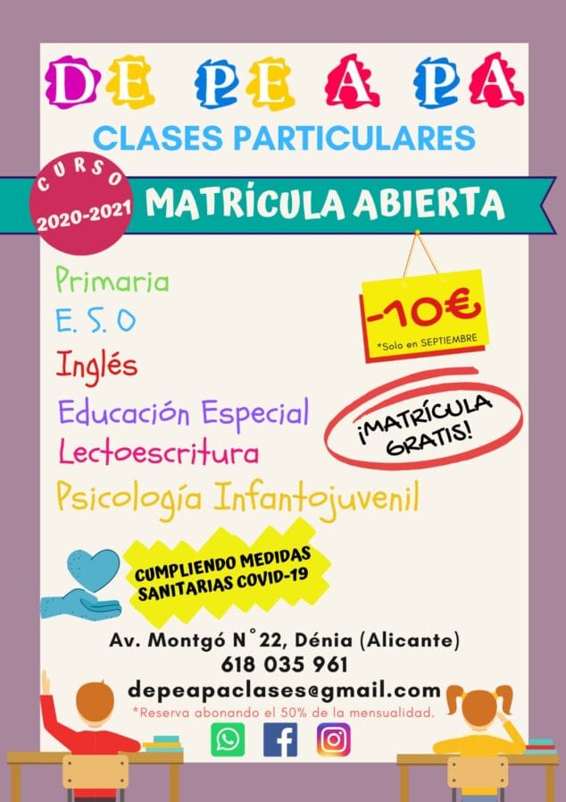 Imagen: Nuevo curso en De Pe A Pa Clases Particulares