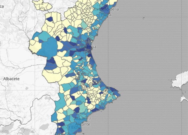 Imagen: Nuevos contagios en las últimas 2 semanas en la Comunitat