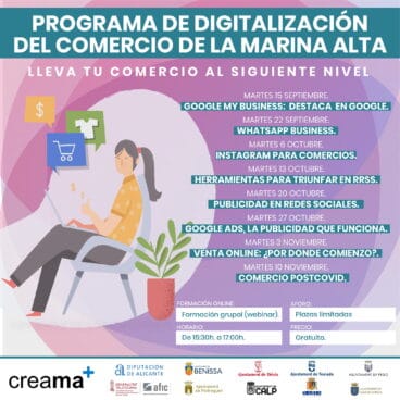 Cartel de Digitalización del comercio de la Marina Alta