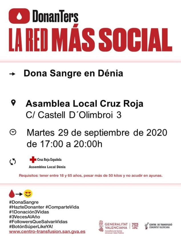 Imagen: Colecta de sangre en Dénia