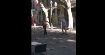 pelea en una calle de denia