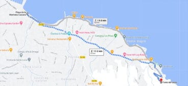 Marcada por la línea gris, la ruta desde la Marineta Cassiana hasta la Torre del Gerro