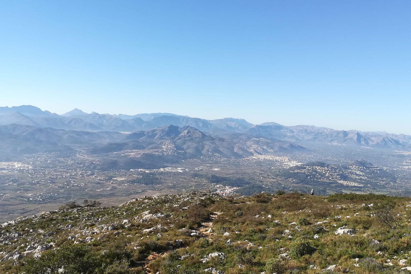 Vistas hacia el sur desde la Creueta
