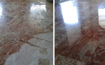 antes y despues dano agua suelo pulidos brillonet