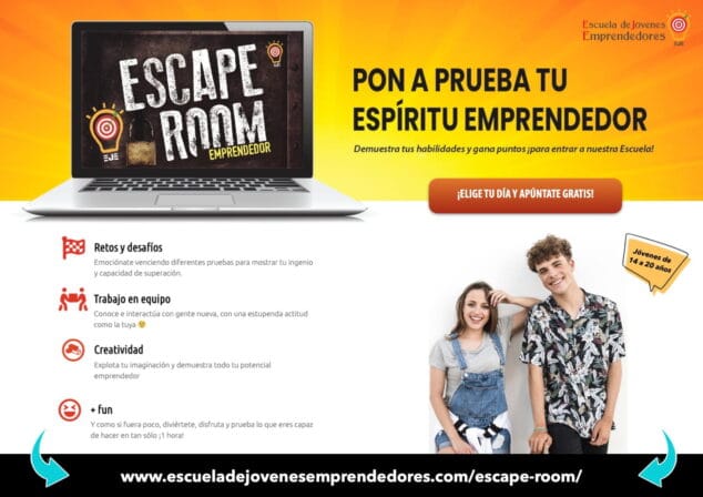 Imagen: Cartel de las escape rooms para ingresar al EJE