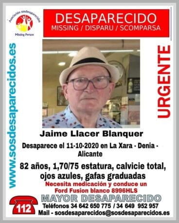 Desaparecido Jaime Llácer Blanquer