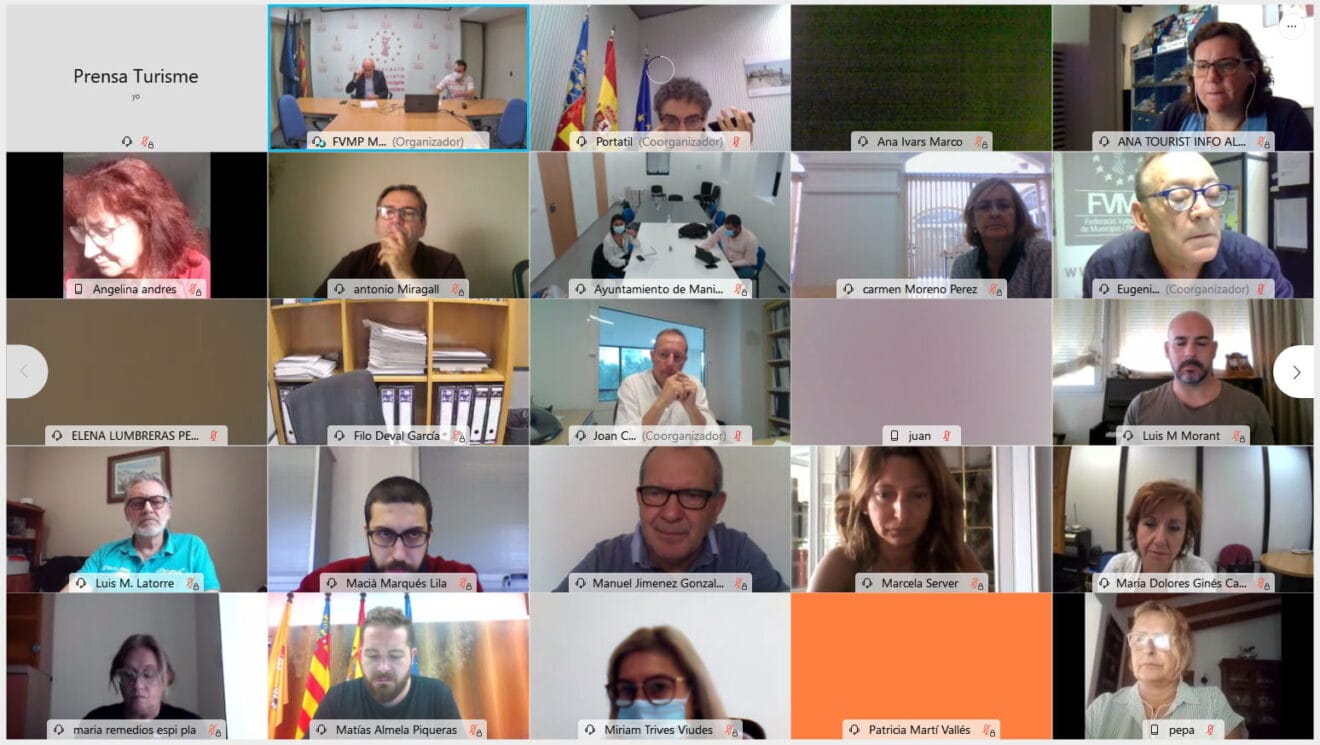 Francesc Colomer durante la inauguración del seminario web sobre el plan turístico