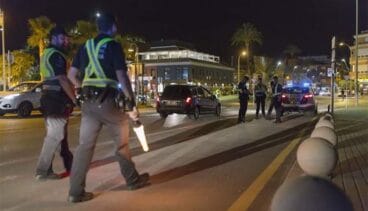 imagen de archivo control de la policia en denia